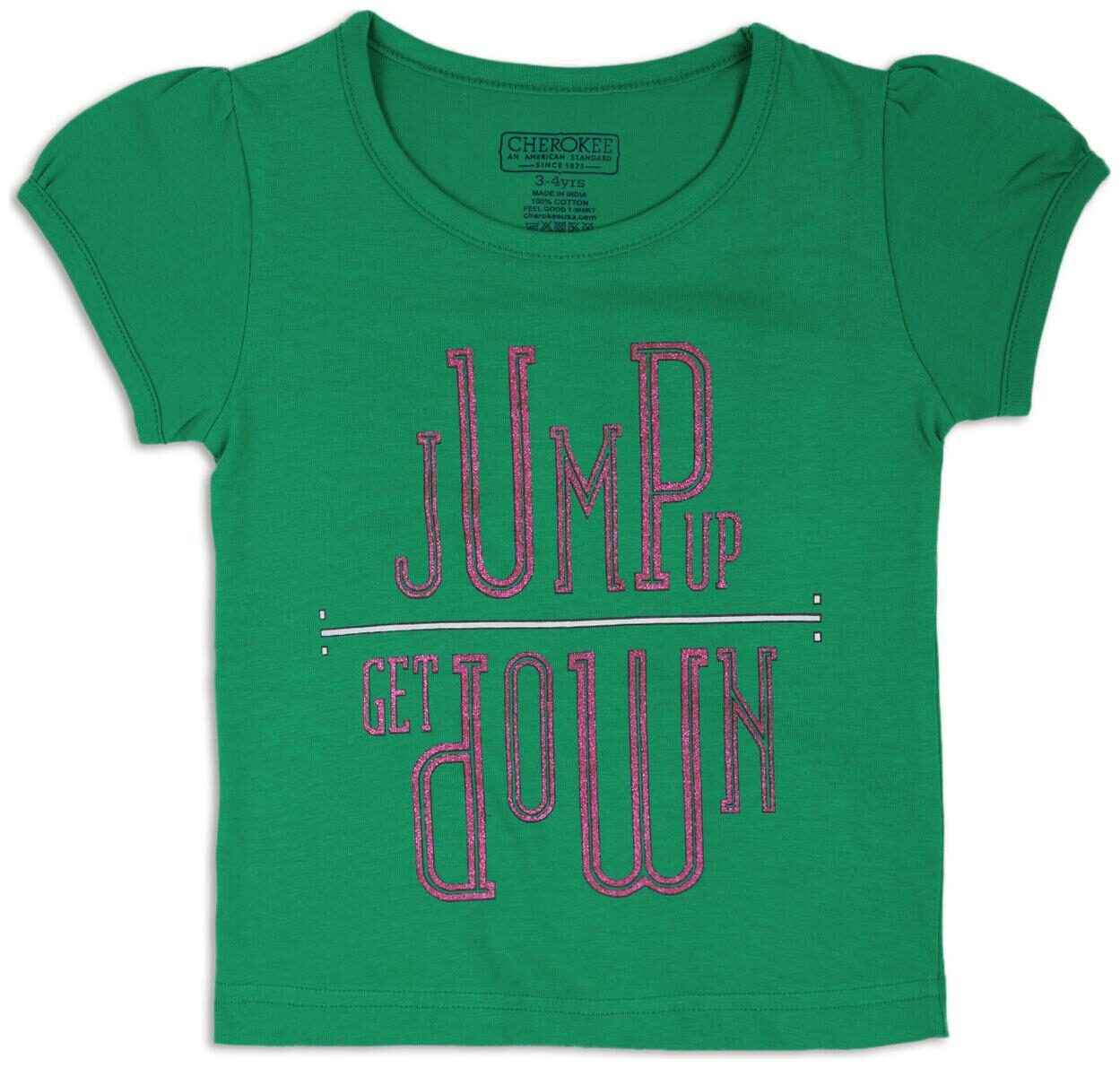 

CHEROKEE Cotton Printed T shirt for Baby Girl - Green