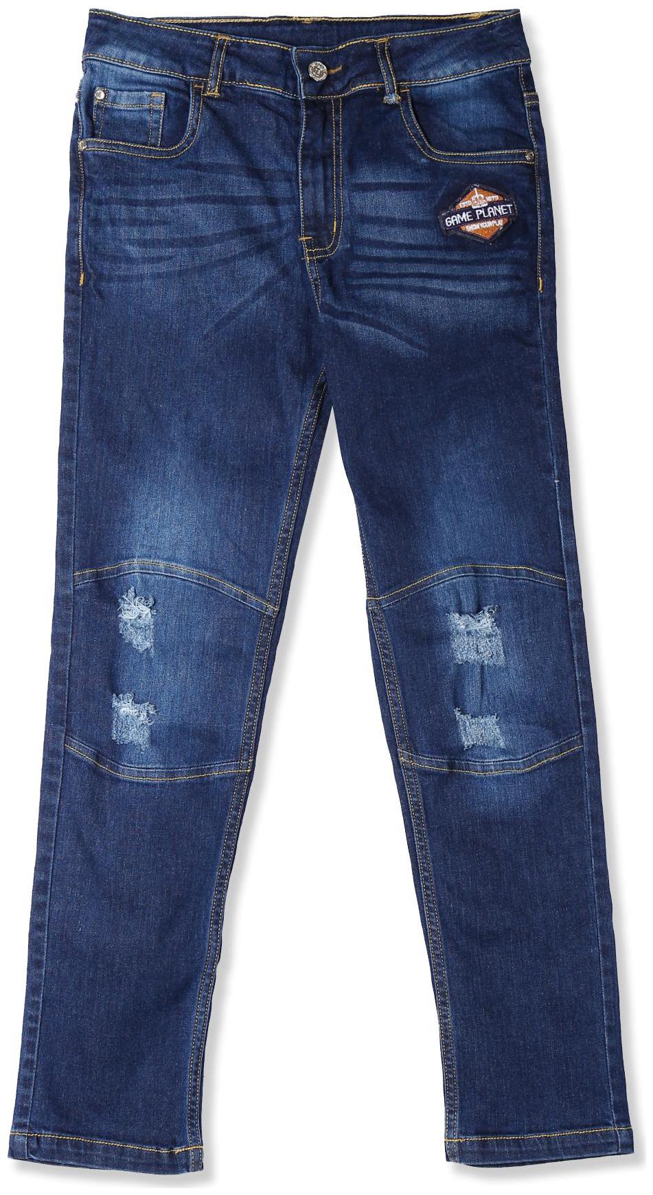 

CHEROKEE Cotton Blue Slim Fit Distressed Jeans
