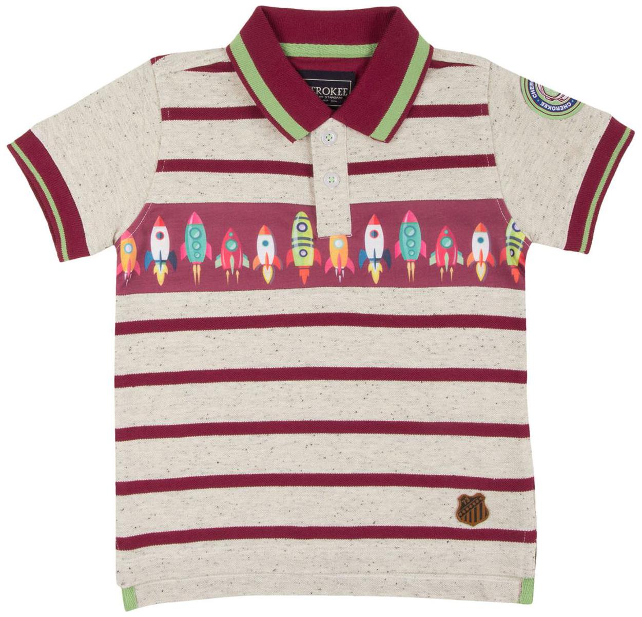 

CHEROKEE Cotton Striped T shirt for Baby Boy - White