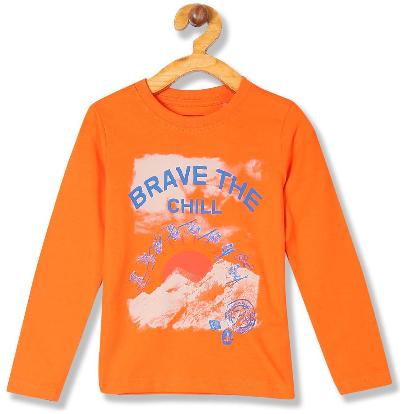 

CHEROKEE Cotton Printed T shirt for Baby Boy - Orange