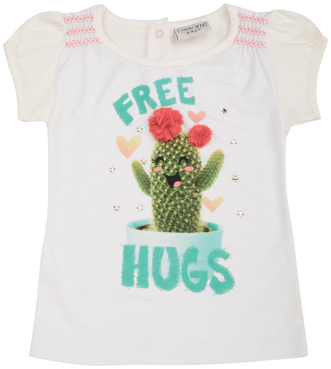

CHEROKEE Cotton Printed Top for Baby Girl - White