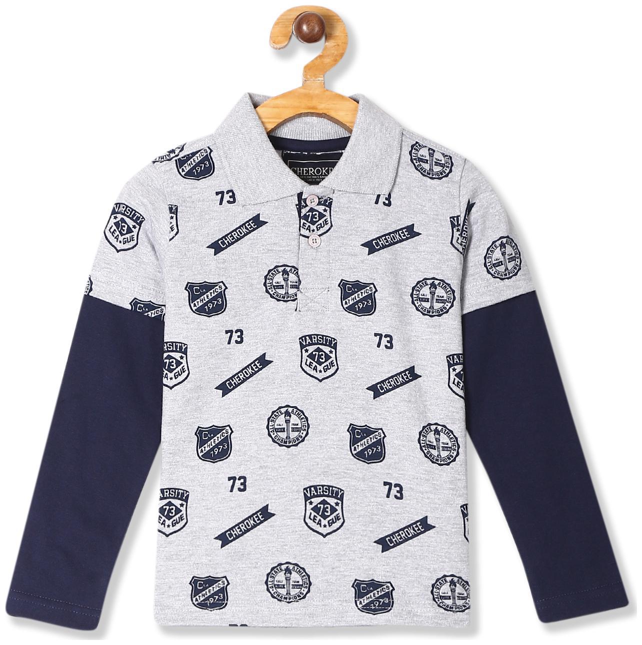 

CHEROKEE Cotton Printed T shirt for Baby Boy - Grey