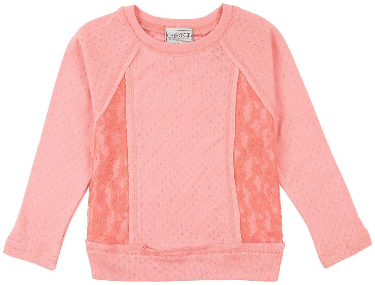 

CHEROKEE Cotton Self design Top for Baby Girl - Pink