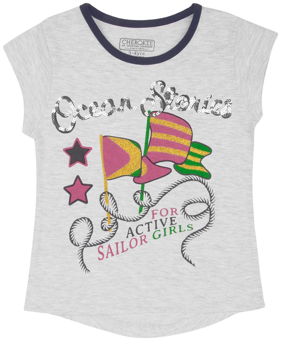 

CHEROKEE Cotton Printed Top for Baby Girl - Grey