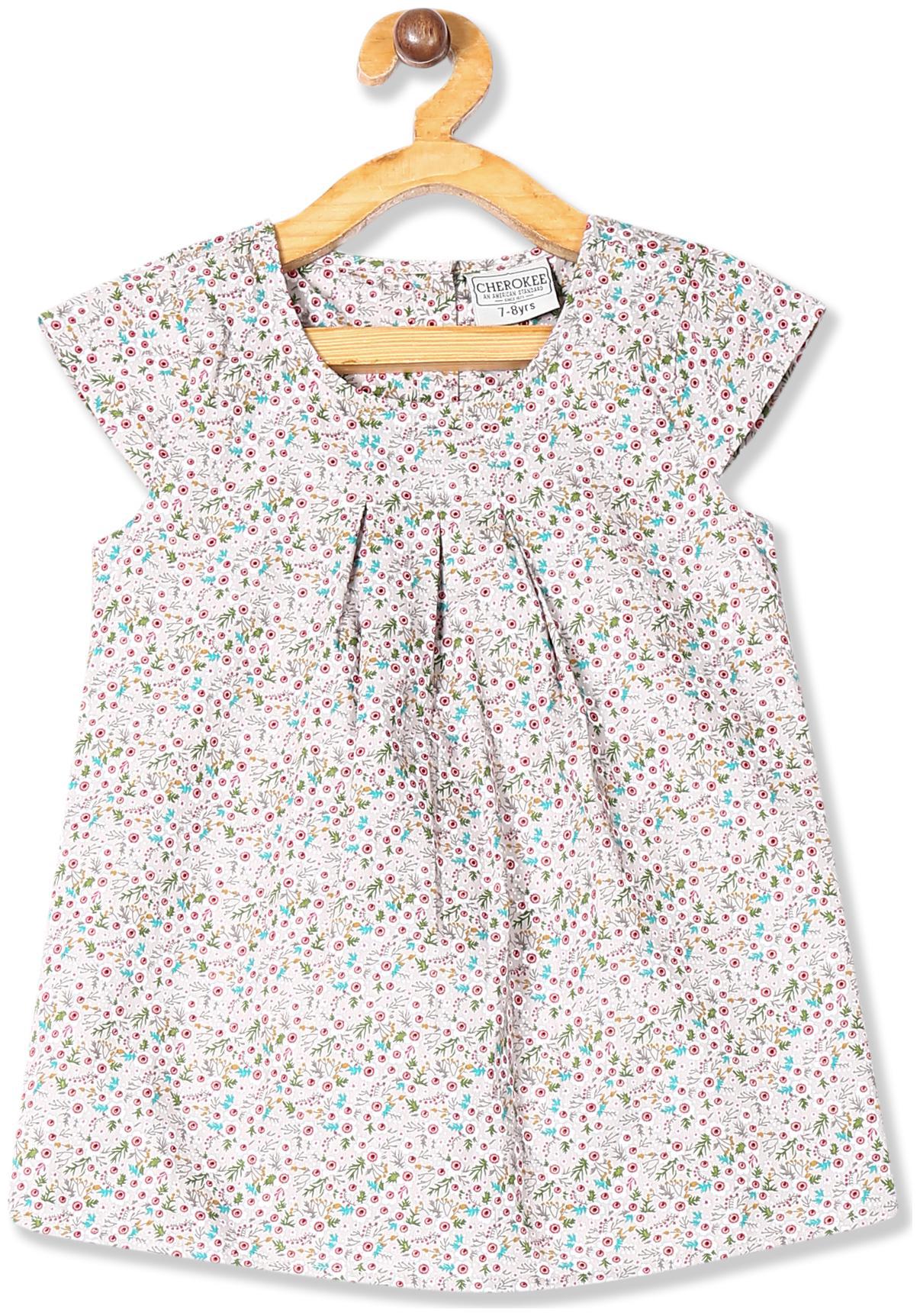 

CHEROKEE Cotton Printed Top for Baby Girl - Grey