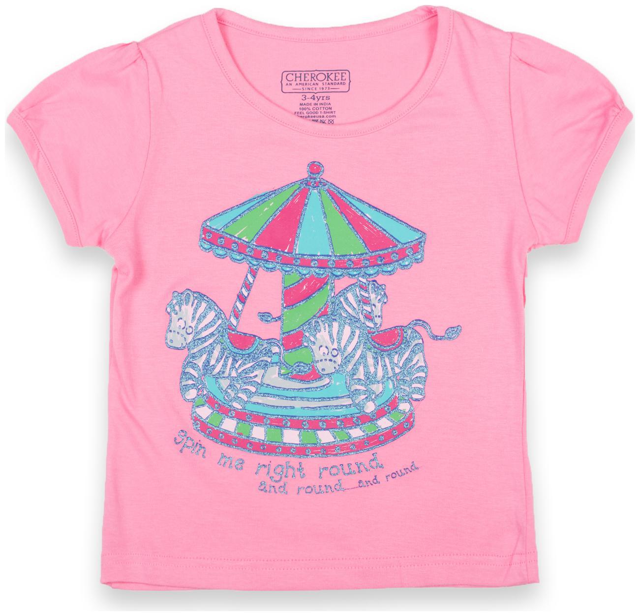 

CHEROKEE Cotton Printed T shirt for Baby Girl - Pink