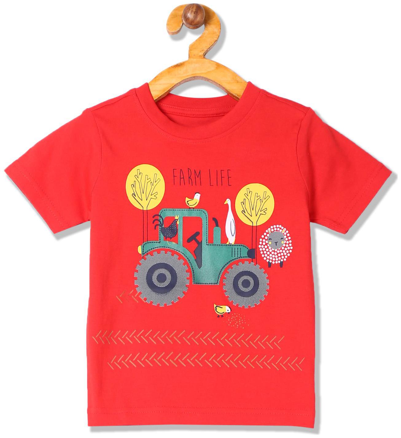 

CHEROKEE Cotton Printed T shirt for Baby Boy - Red