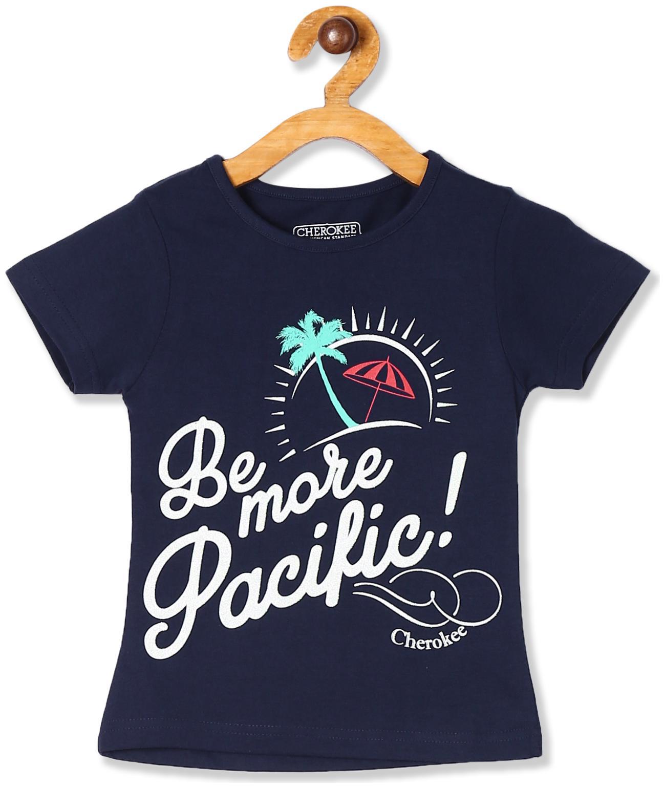 

CHEROKEE Girl Cotton Printed T shirt - Blue