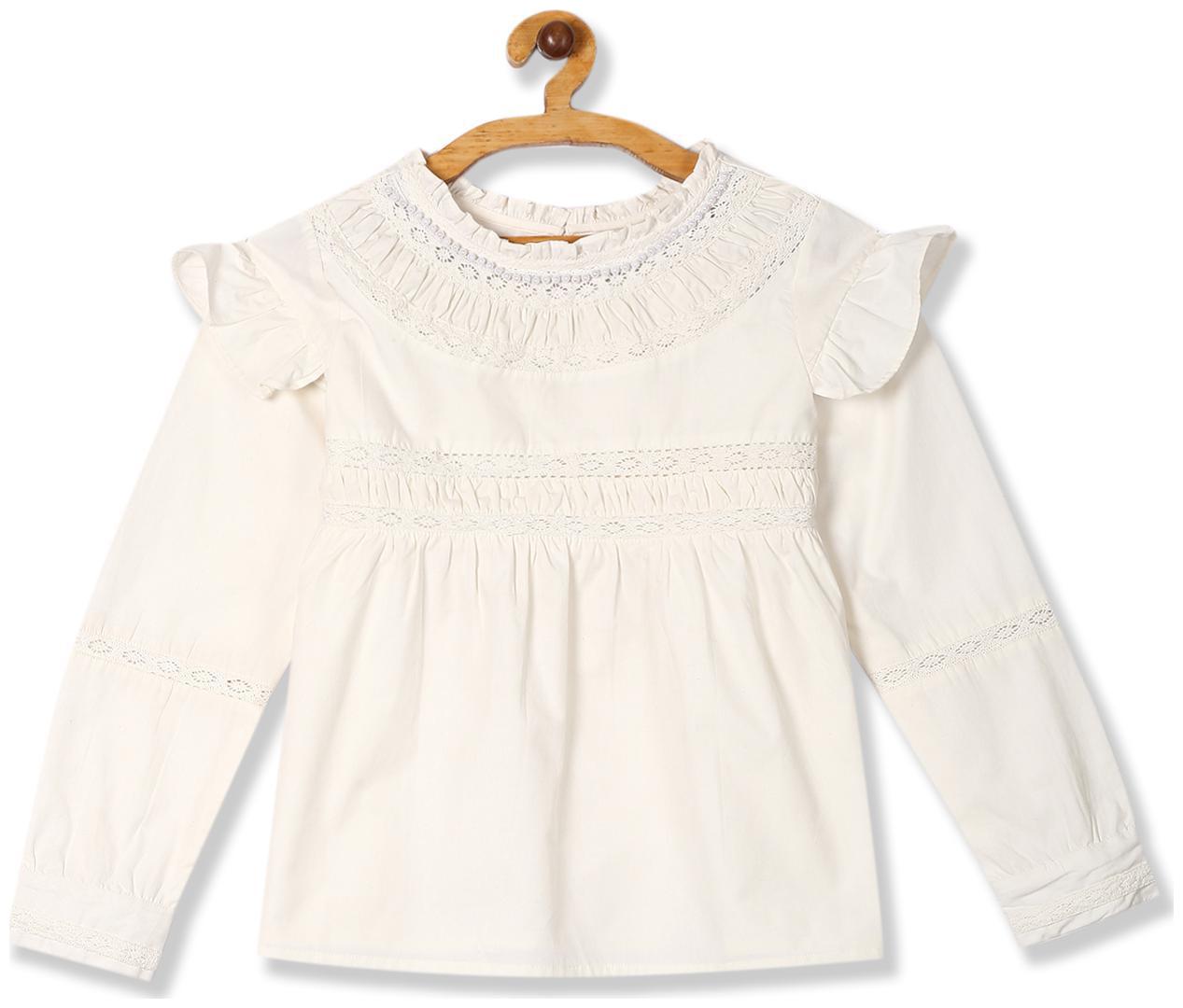 

CHEROKEE Girl Cotton Solid Top - White