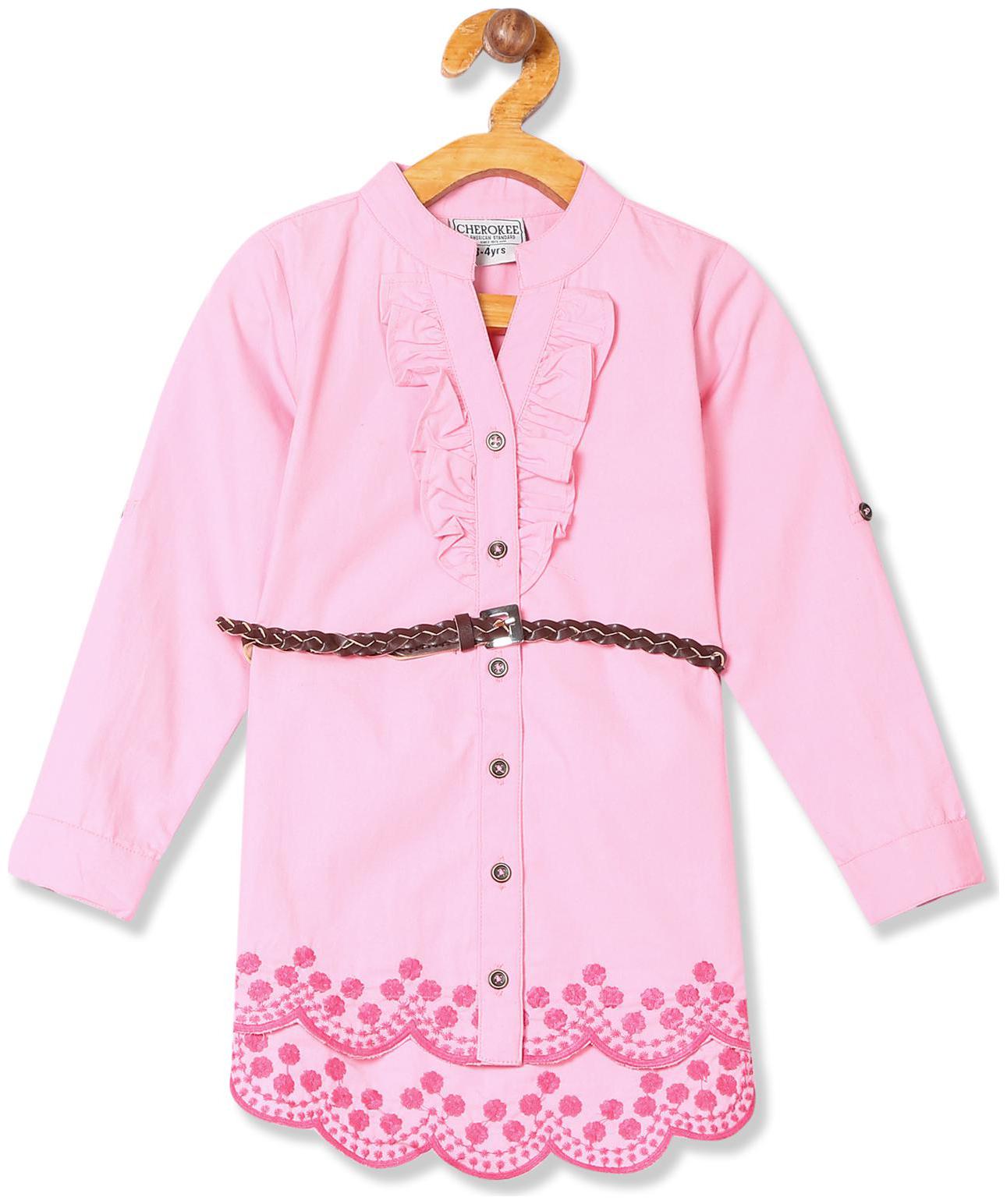 

CHEROKEE Girl Cotton Solid Top - Pink