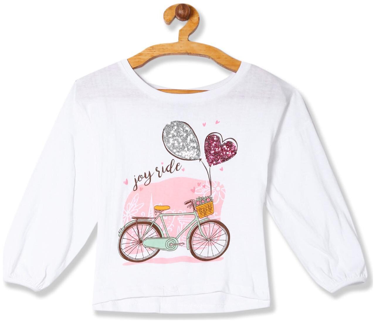 

CHEROKEE Girl Cotton Printed T shirt - White