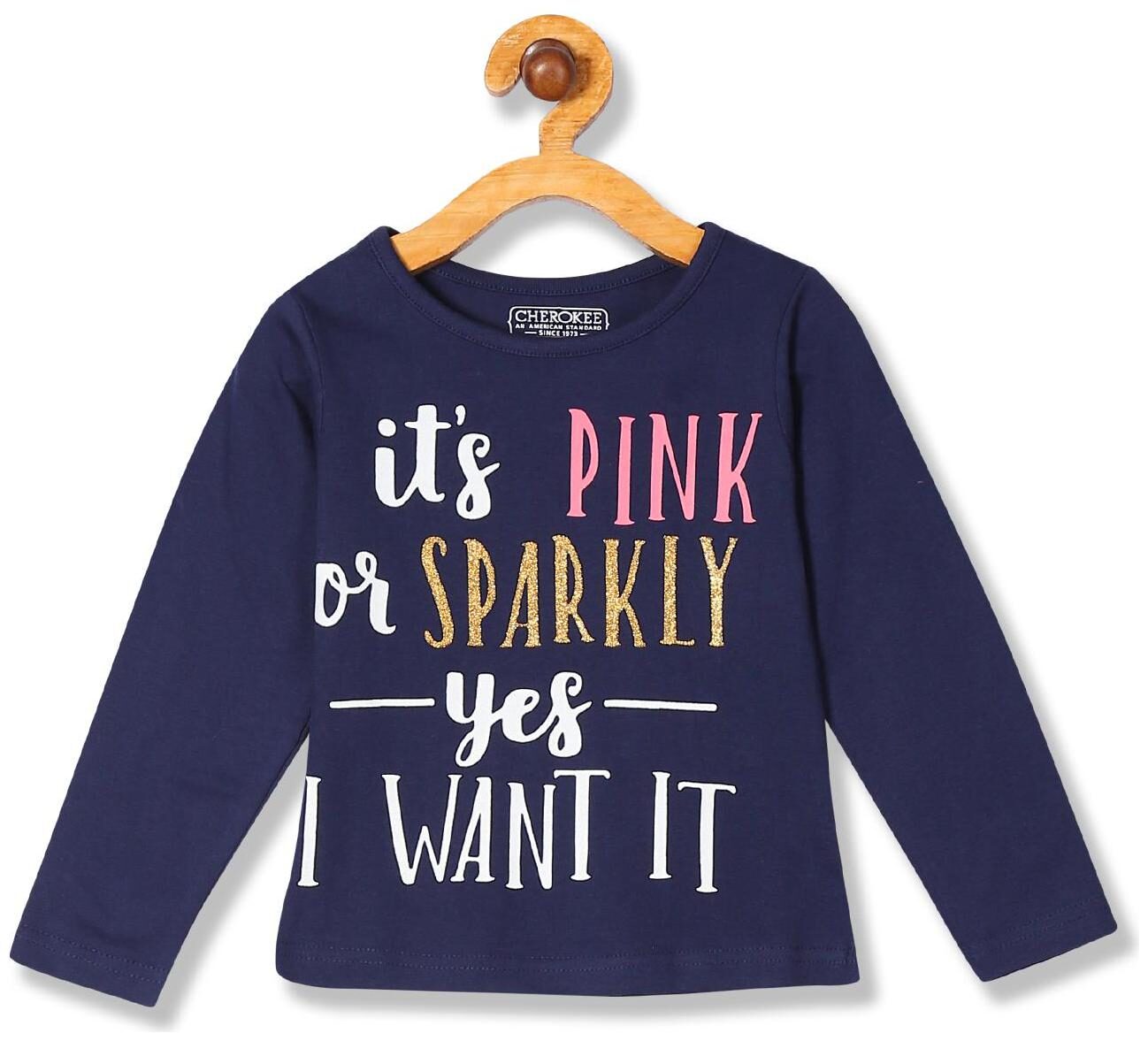 

CHEROKEE Girl Cotton Printed T shirt - Blue