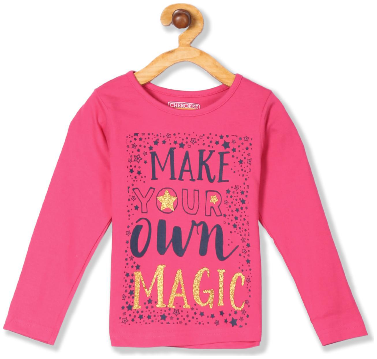 

CHEROKEE Girl Cotton Printed T shirt - Pink
