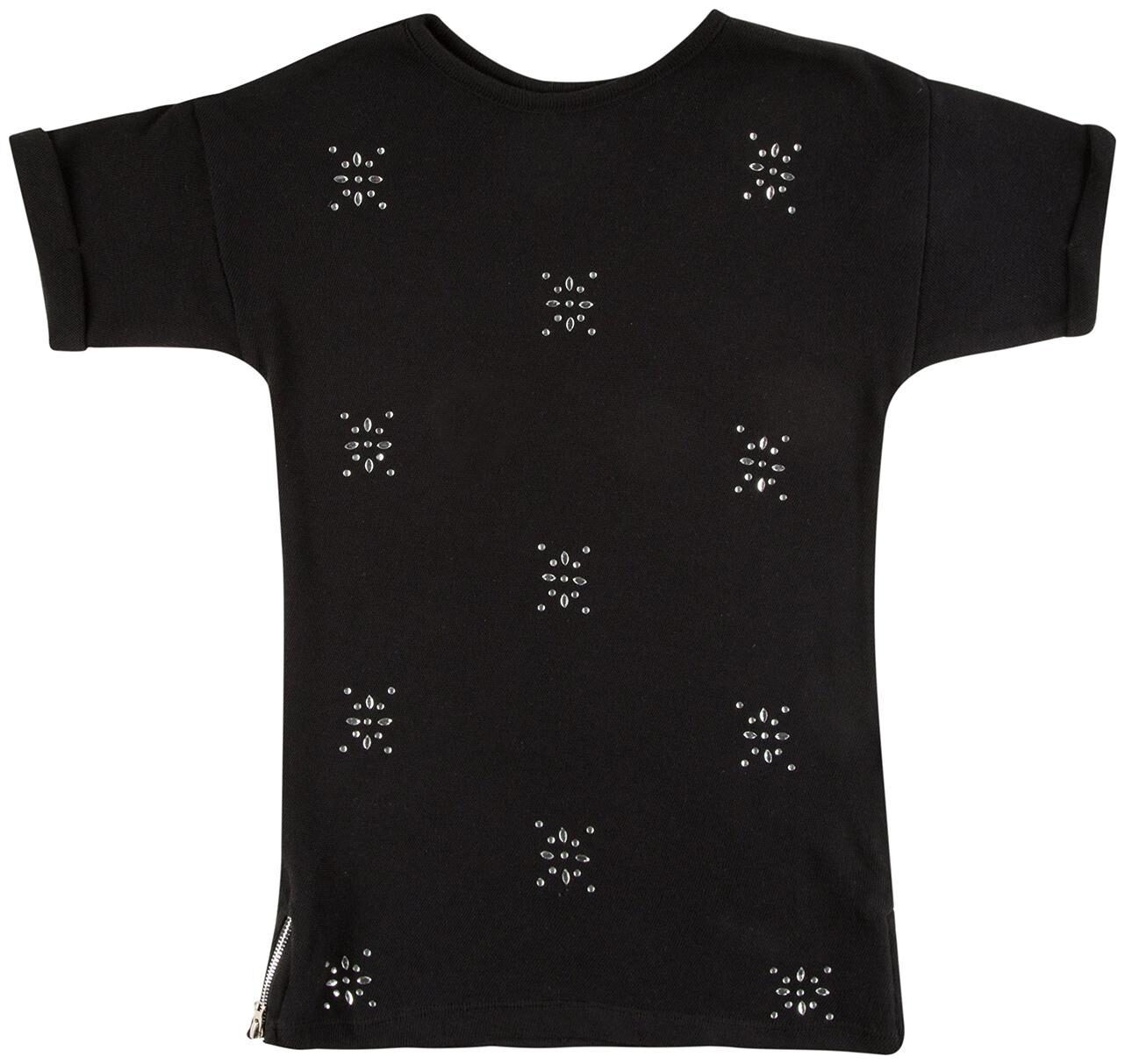 

CHEROKEE Girl Cotton Embellished Top - Black