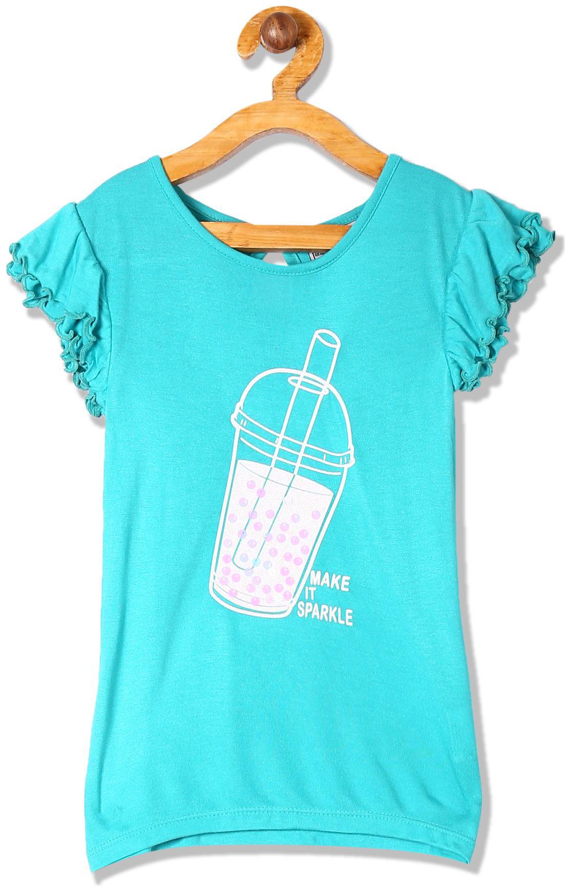 

CHEROKEE Girl Cotton Printed Top - Green