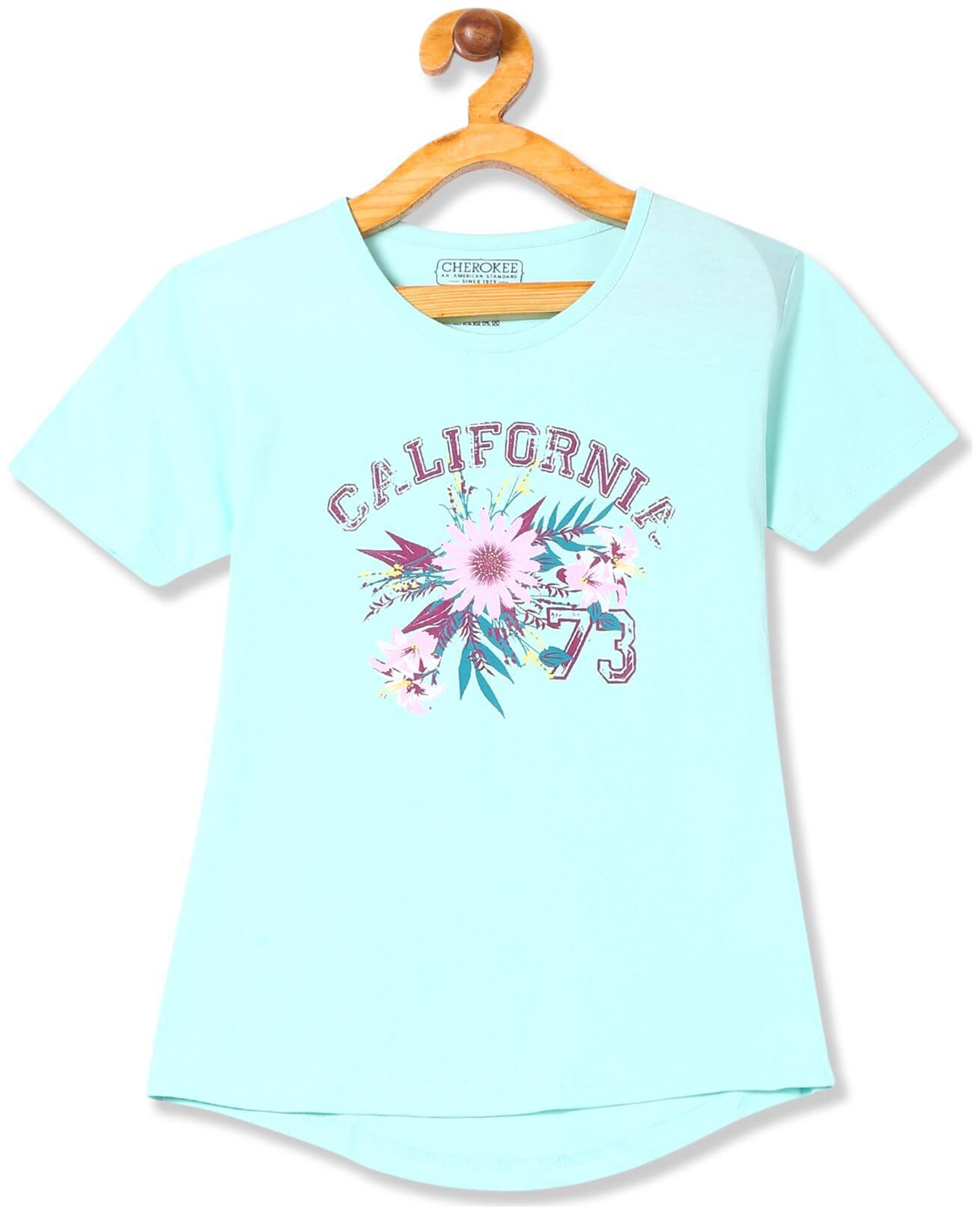 

CHEROKEE Girl Cotton Printed T shirt - Green