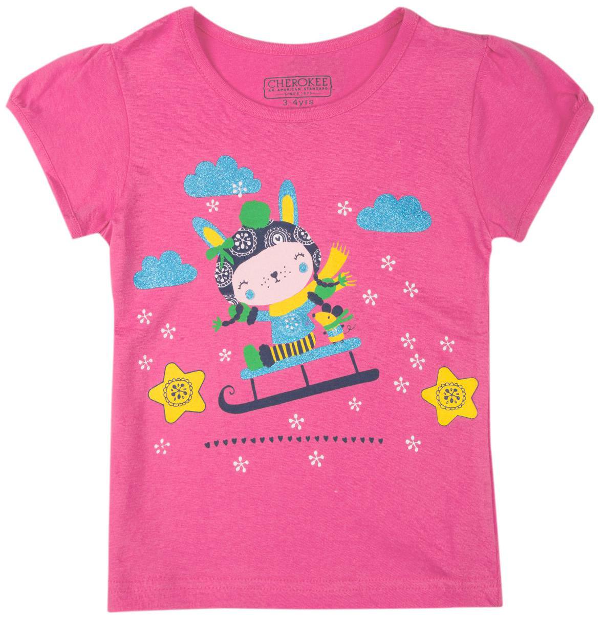 

CHEROKEE Girl Cotton Printed T shirt - Pink
