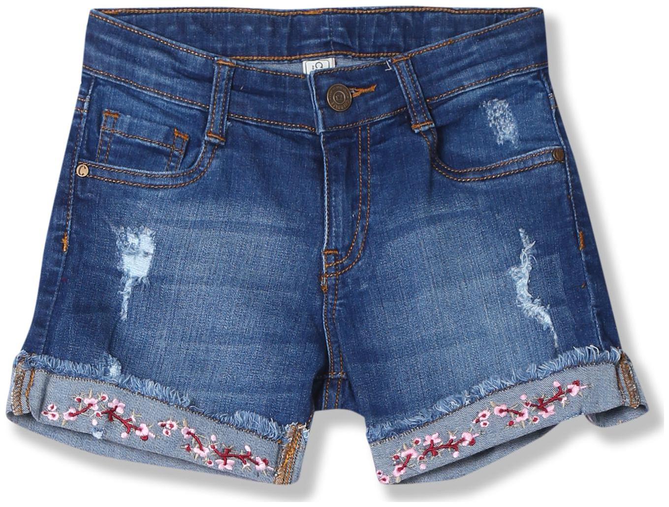 

CHEROKEE Girl Cotton blend Acid wash Denim shorts - Blue