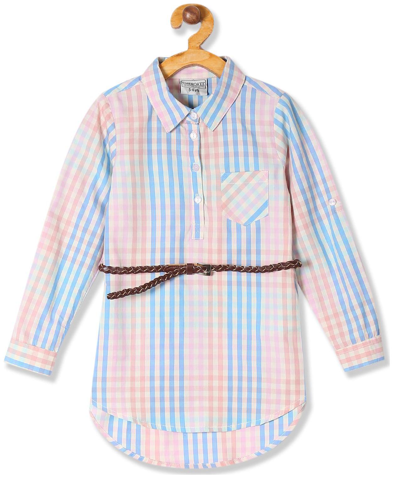

CHEROKEE Girl Cotton Checked Top - Multi