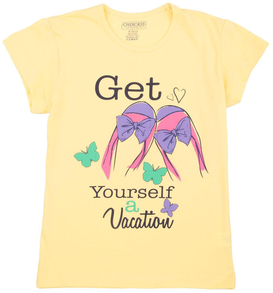 

CHEROKEE Girl Cotton Printed T shirt - Yellow