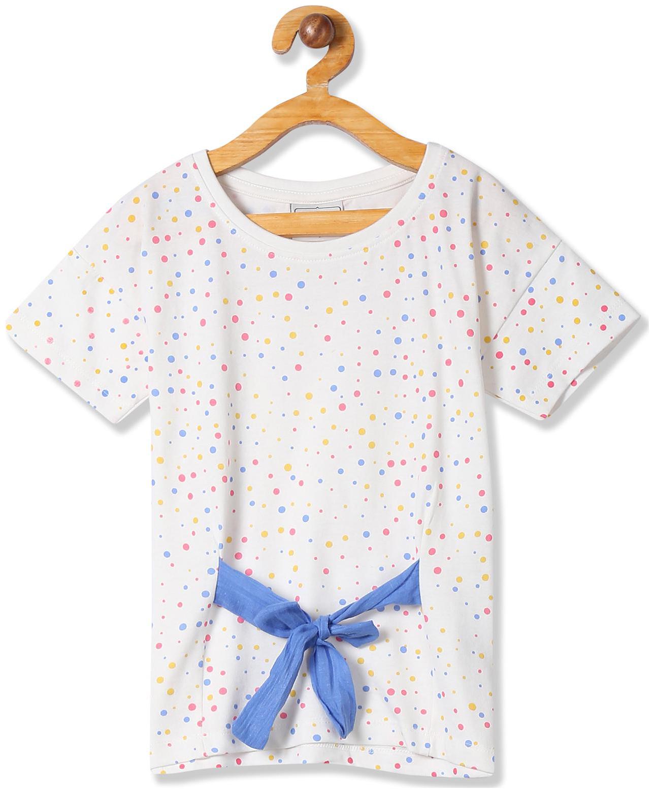 

CHEROKEE Girl Cotton Printed Top - White