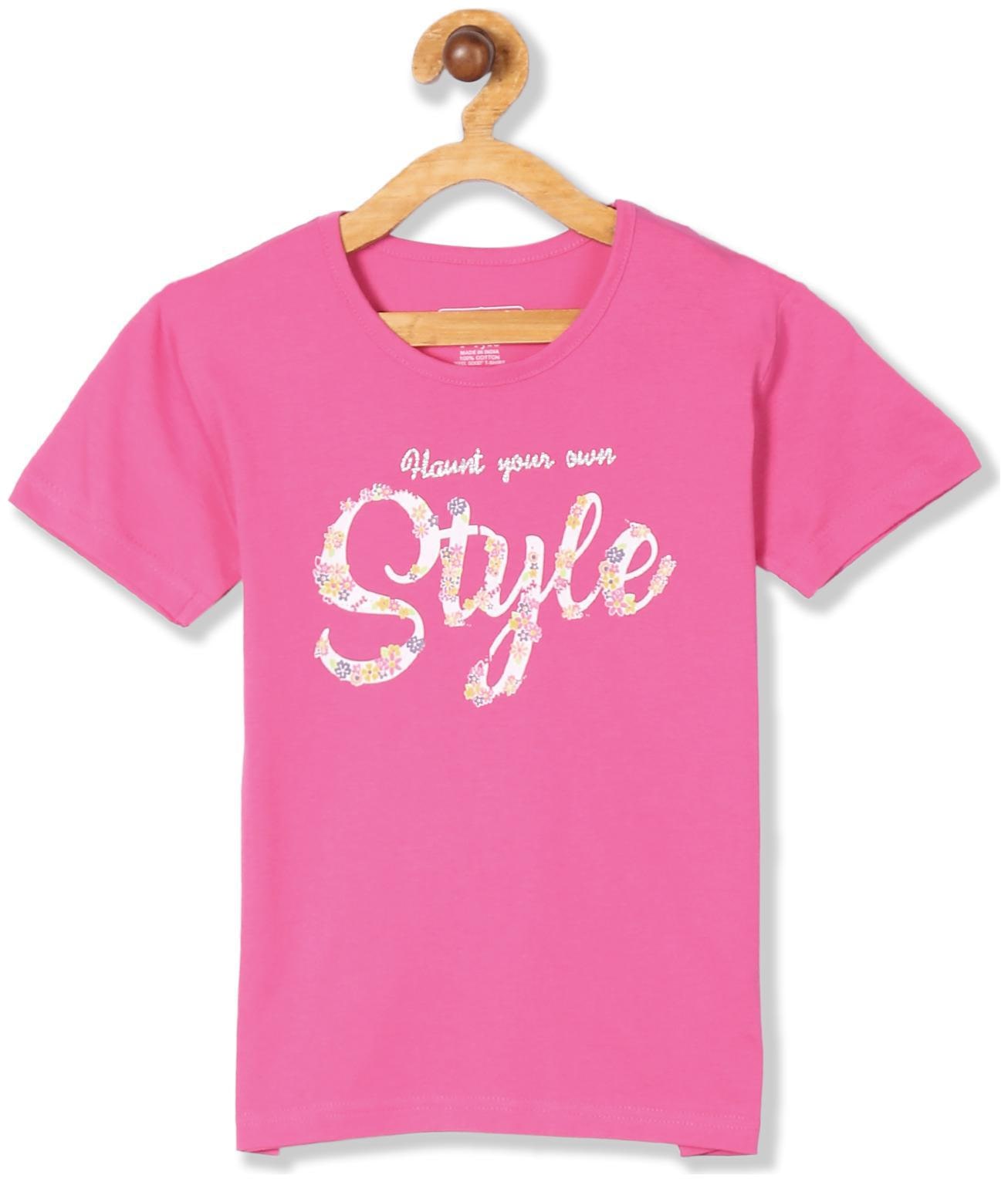 

CHEROKEE Girl Cotton Printed T shirt - Pink