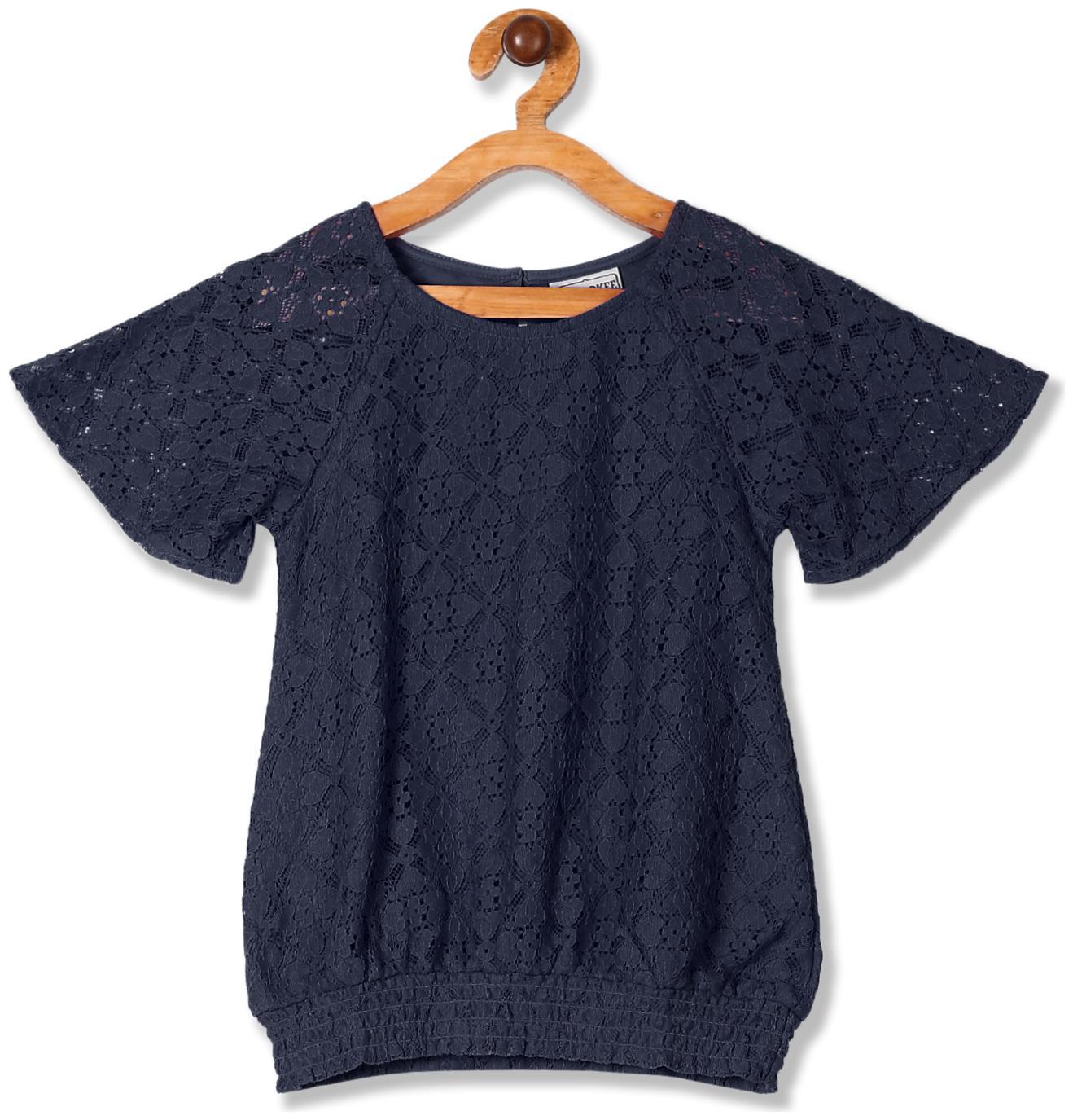 

CHEROKEE Girl Cotton Solid Top - Blue