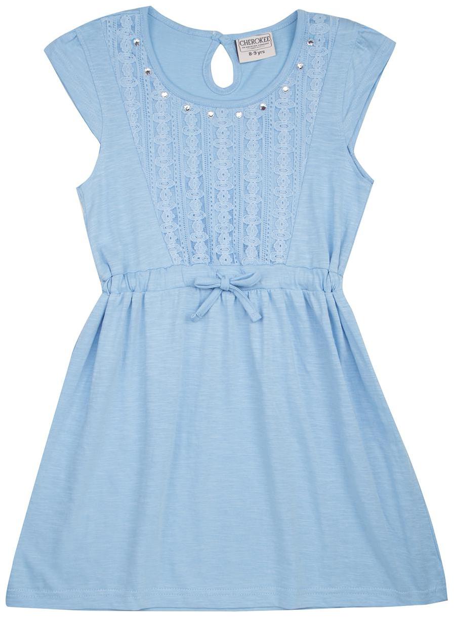 

CHEROKEE Girl Cotton Solid Top - Blue