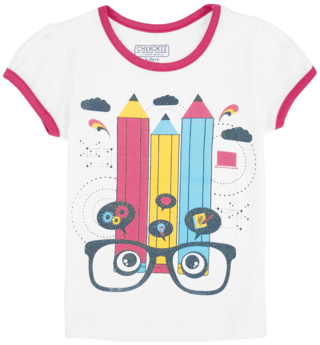 

CHEROKEE Girl Cotton Printed T shirt - White