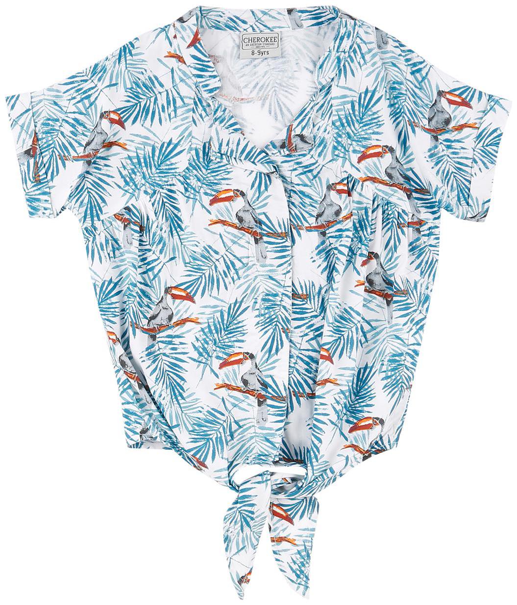 

CHEROKEE Girl Rayon Printed Top - White