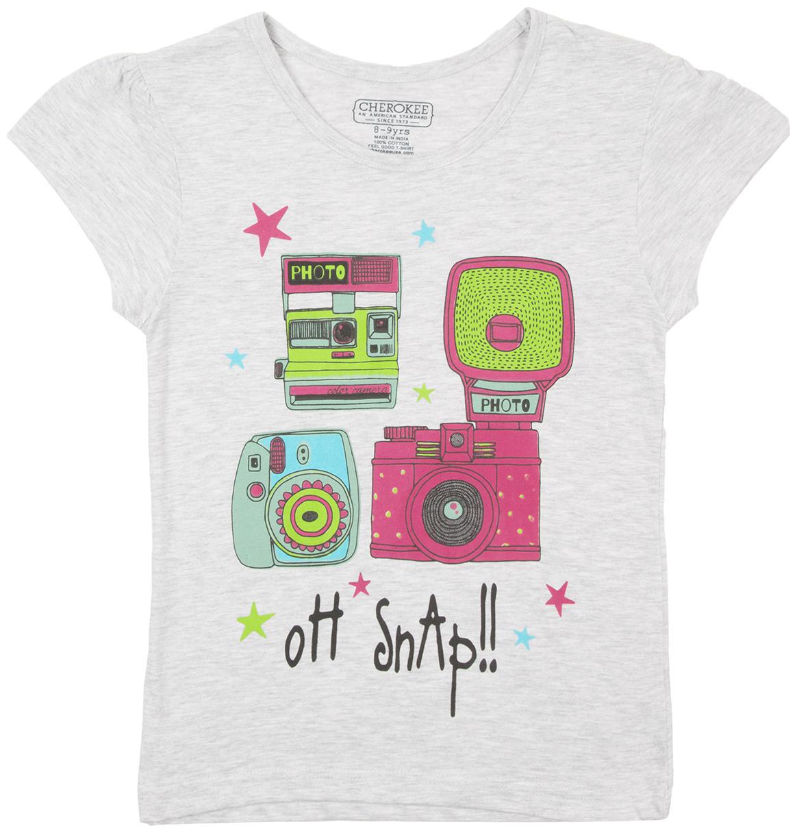 

CHEROKEE Girl Cotton Printed T shirt - Grey