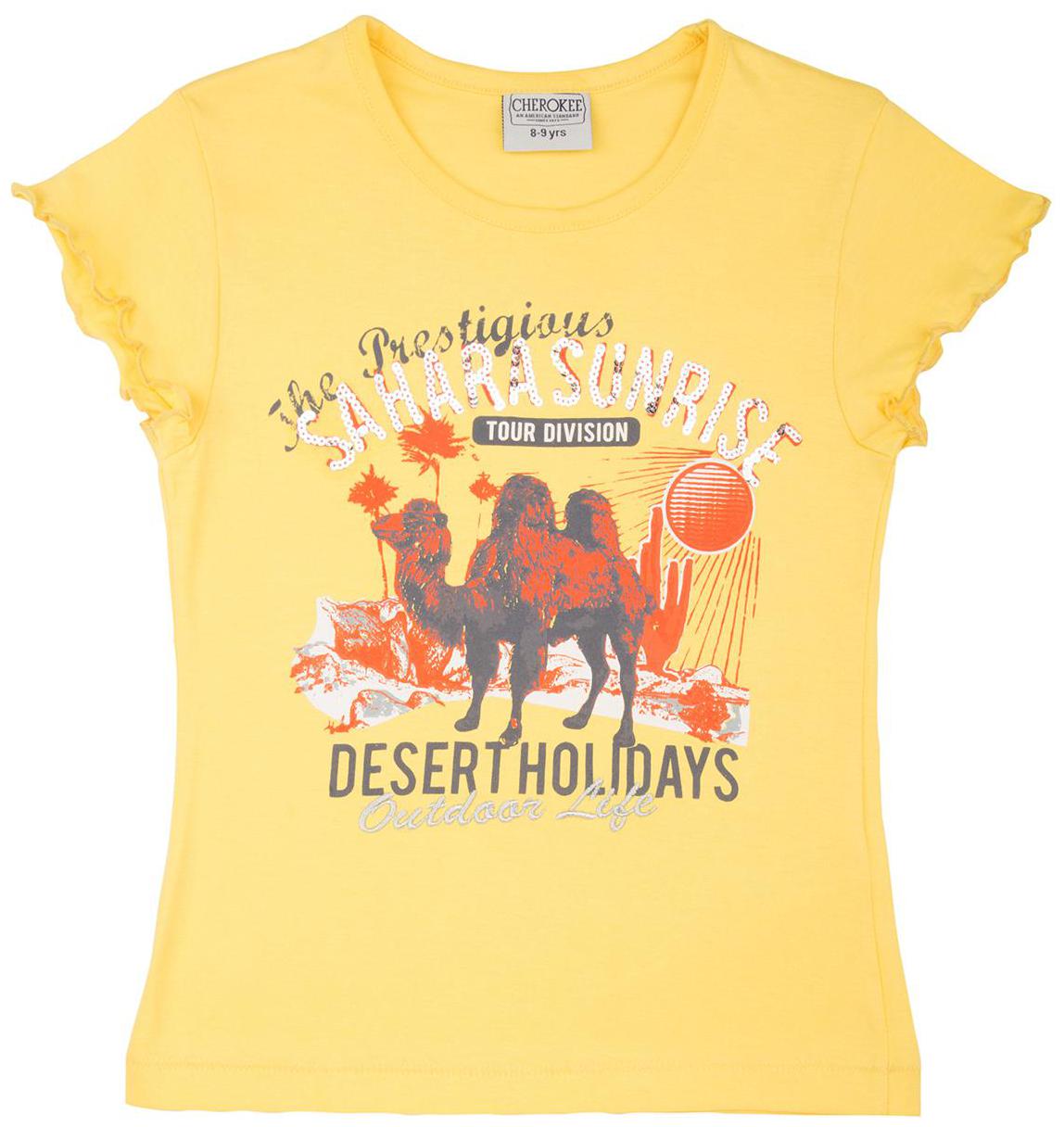 

CHEROKEE Girl Cotton Embellished Top - Yellow