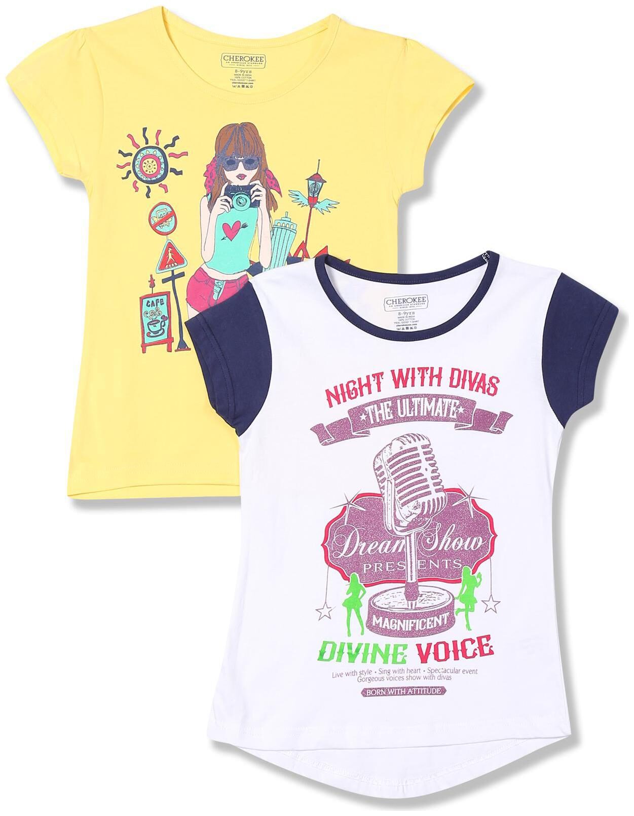 

CHEROKEE Girl Cotton Printed T shirt - Multi