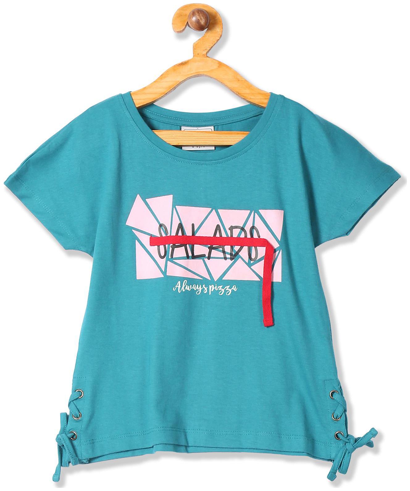 

CHEROKEE Girl Cotton Printed Top - Green