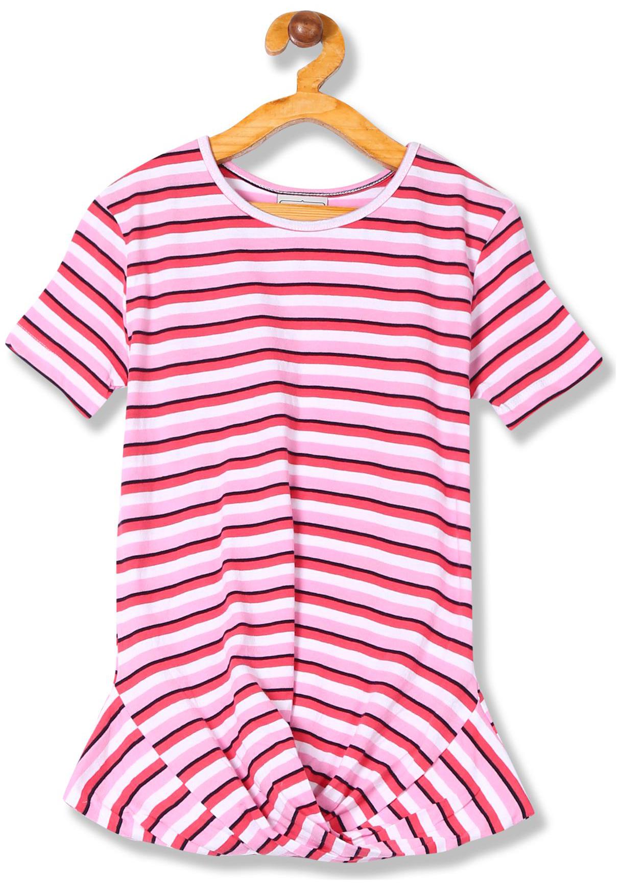 

CHEROKEE Girl Cotton Striped T shirt - Pink