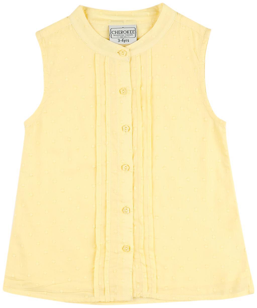 

CHEROKEE Girl Cotton Self design Top - Yellow
