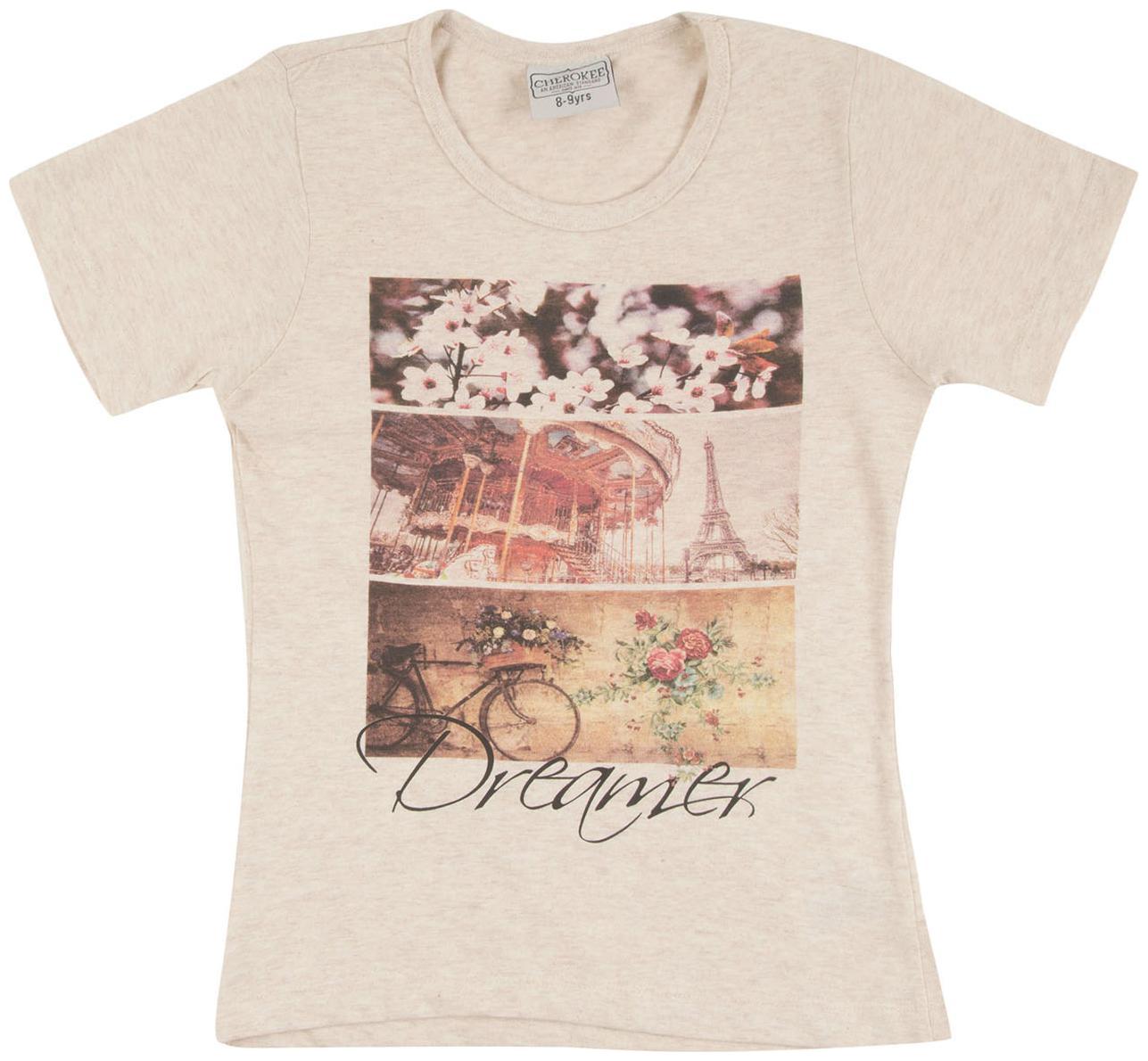

CHEROKEE Girl Cotton Printed T shirt - Beige