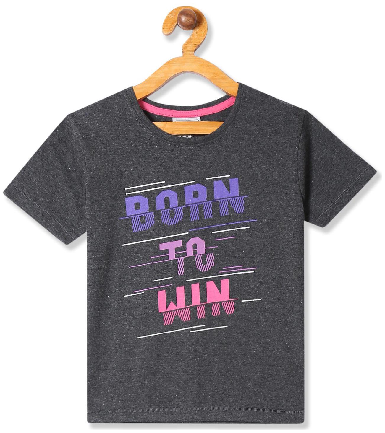 

CHEROKEE Girl Cotton Printed T shirt - Grey