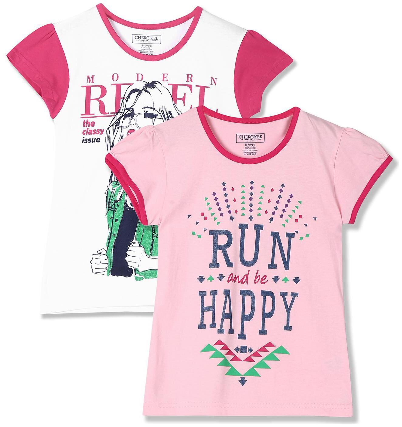 

CHEROKEE Girl Cotton Printed T shirt - Multi