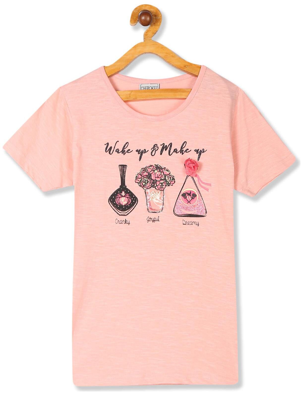 

CHEROKEE Girl Cotton Printed T shirt - Orange