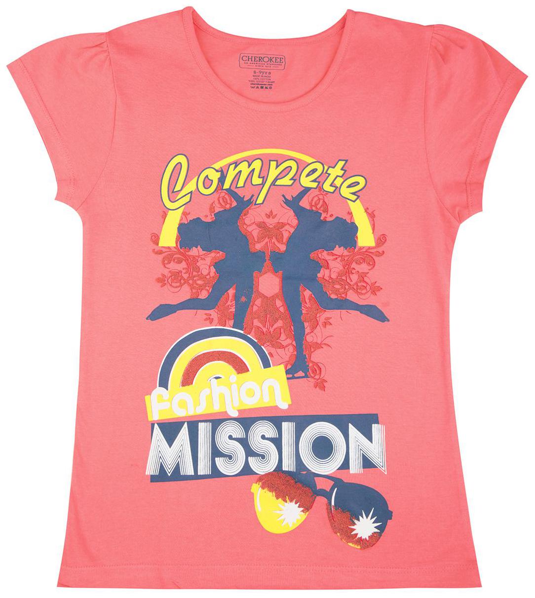 

CHEROKEE Girl Cotton Printed T shirt - Pink