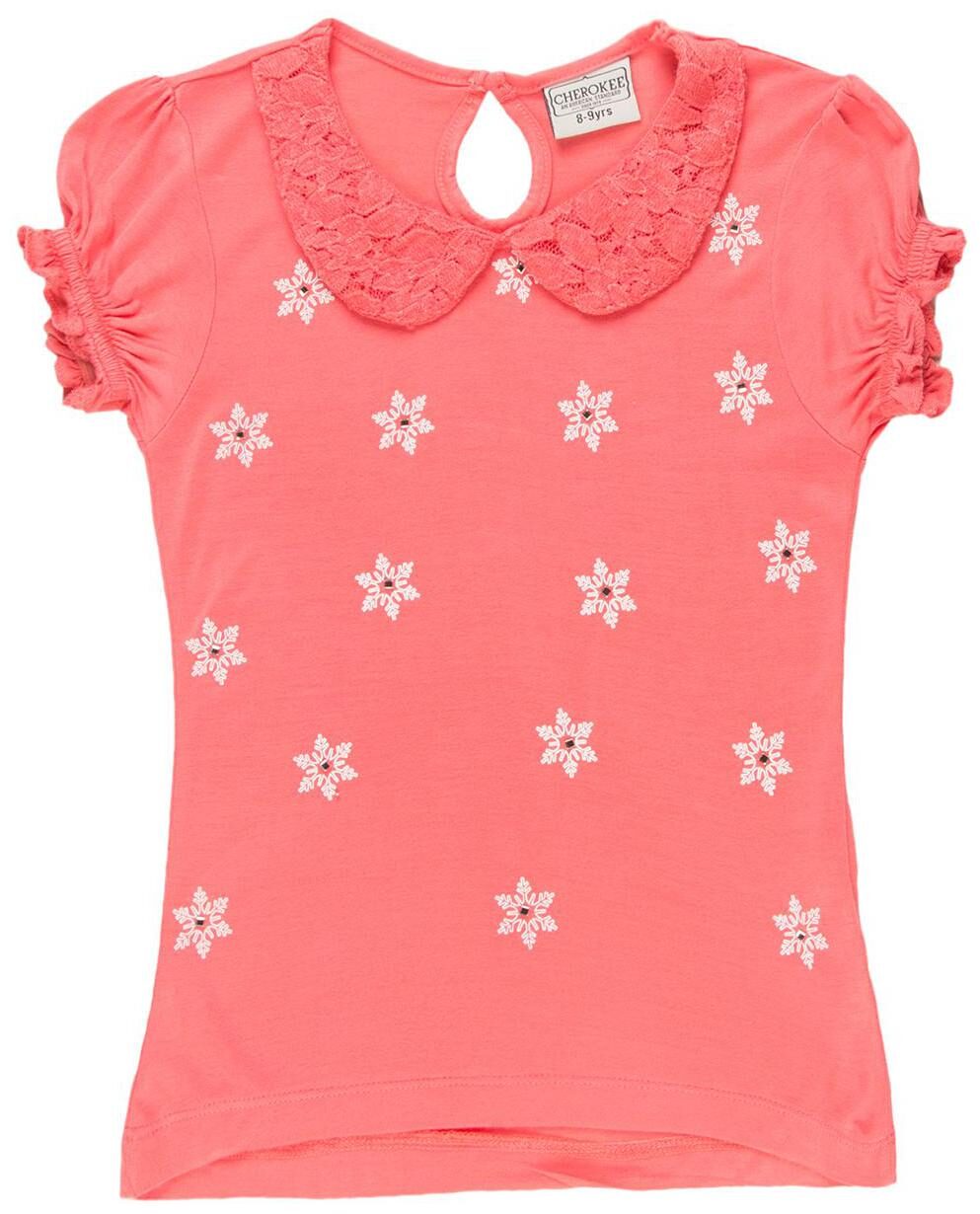 

CHEROKEE Girl Viscose Printed Top - Pink