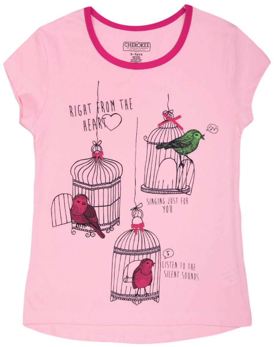 

CHEROKEE Girl Cotton Printed T shirt - Pink