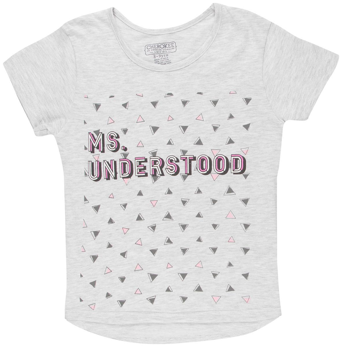 

CHEROKEE Girl Cotton Printed T shirt - Grey