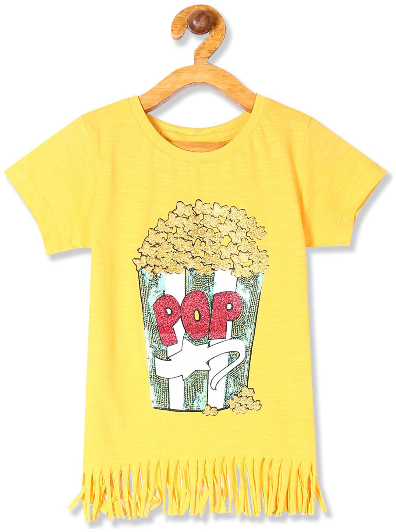 

CHEROKEE Girl Cotton Embellished Top - Yellow