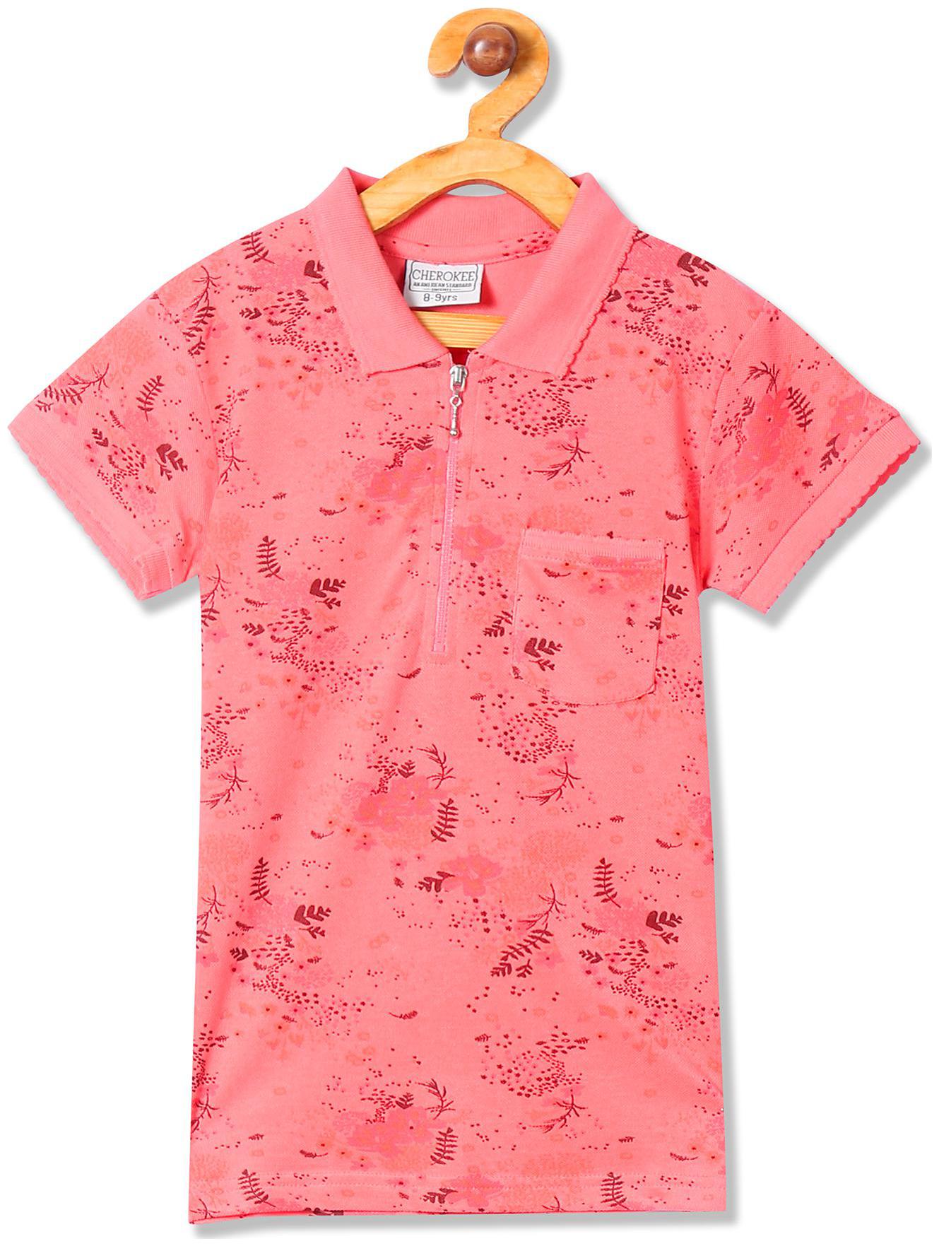 

CHEROKEE Girl Cotton Printed T shirt - Pink