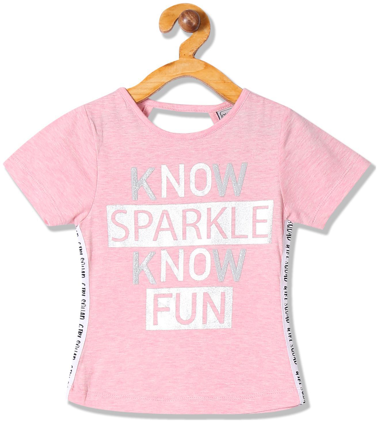 

CHEROKEE Girl Cotton blend Printed Top - Pink