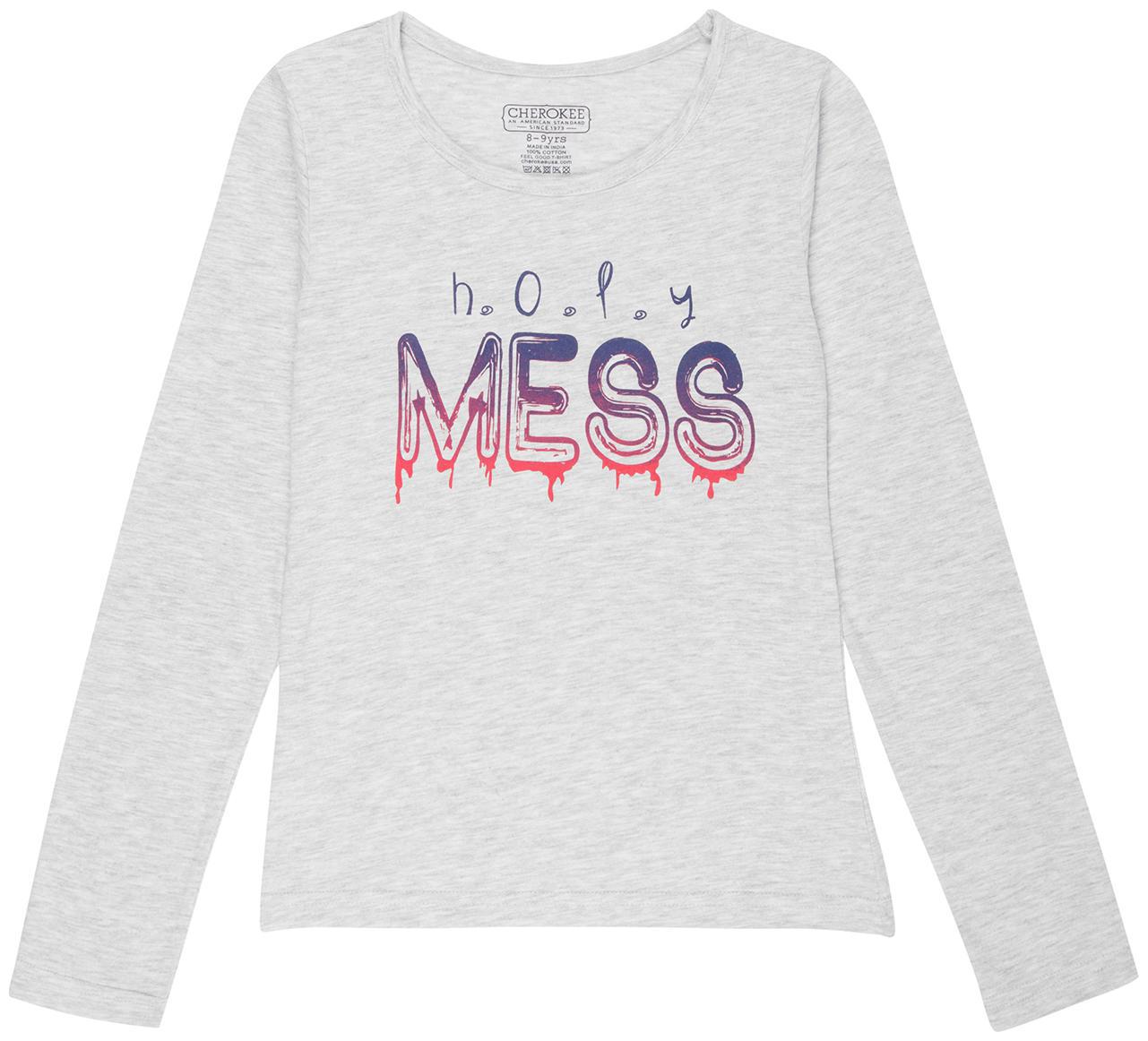 

CHEROKEE Girl Cotton Printed T shirt - Grey