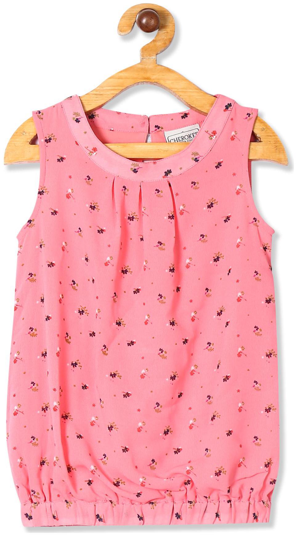 

CHEROKEE Girl Polyester Printed Top - Pink