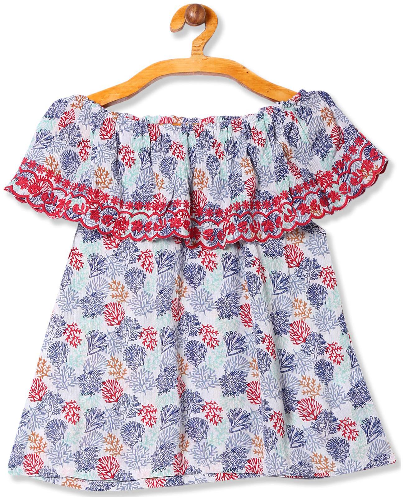 

CHEROKEE Girl Rayon Printed Top - Multi